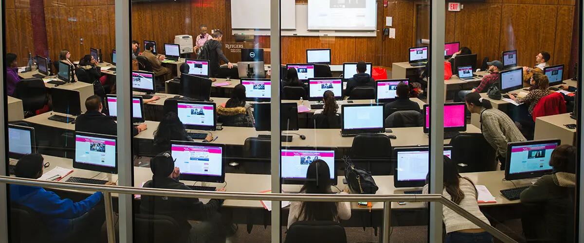 Students in a computer lab