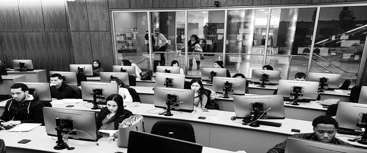 Students in computer lab. 