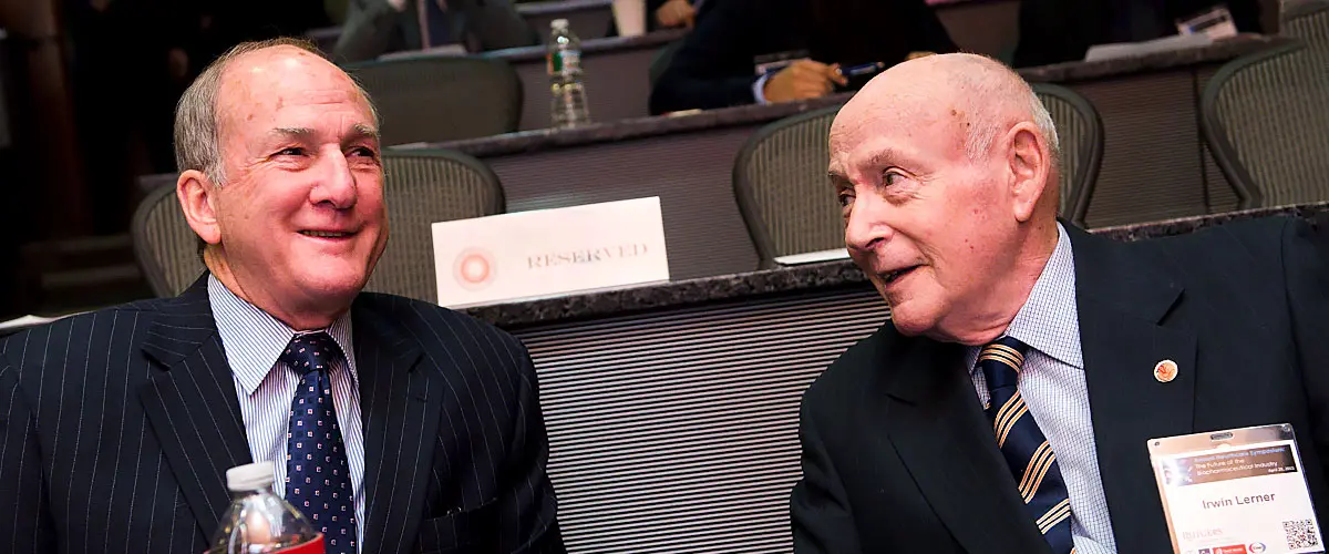 Irwin Lerner and Robert L. Barchi attend a center event