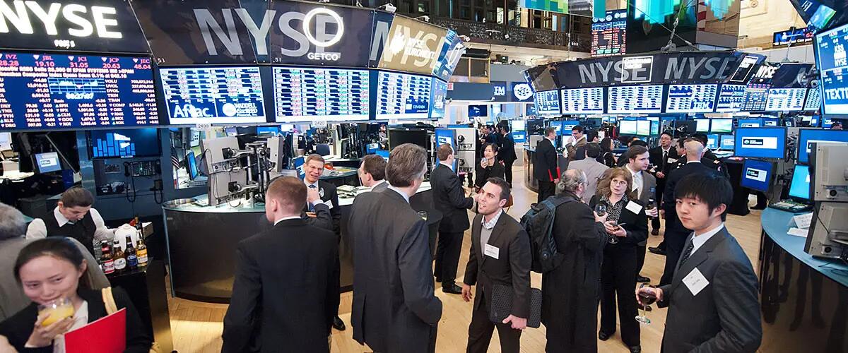 Whitcomb Center members at the New York Stock Exchange
