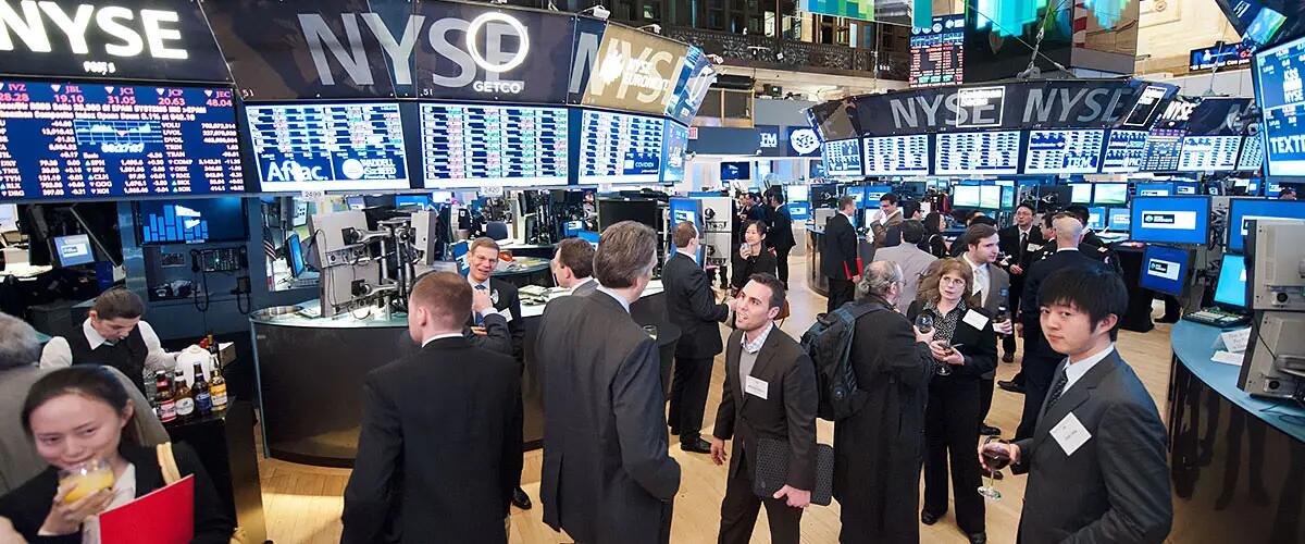 Whitcomb Center members at the New York Stock Exchange 