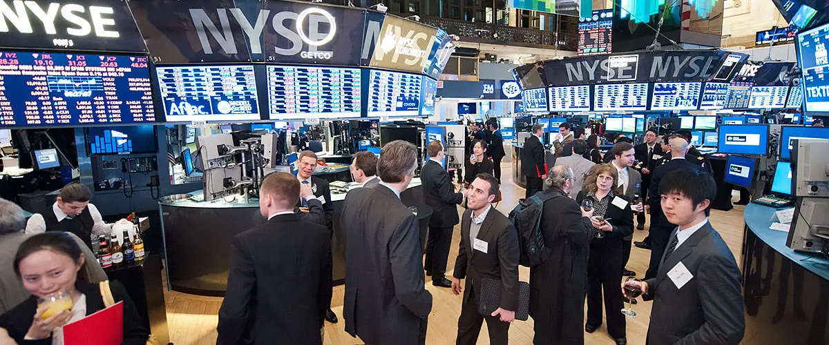 Whitcomb Center members at the New York Stock Exchange