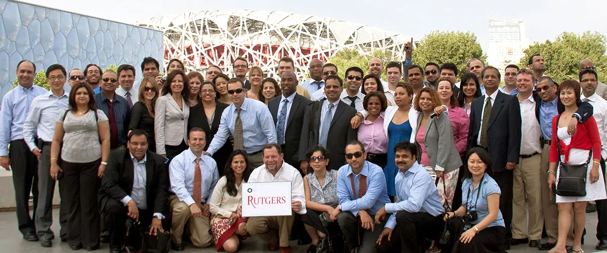 Rutgers Executive MBA students in China. 