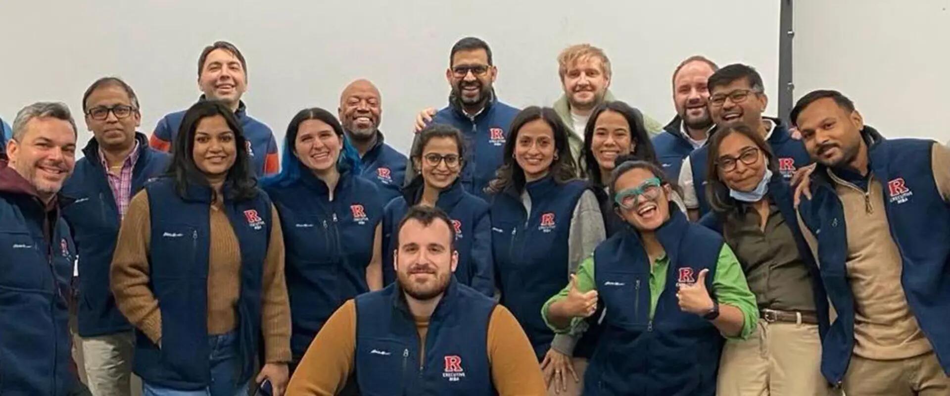 emba students posing for a picture