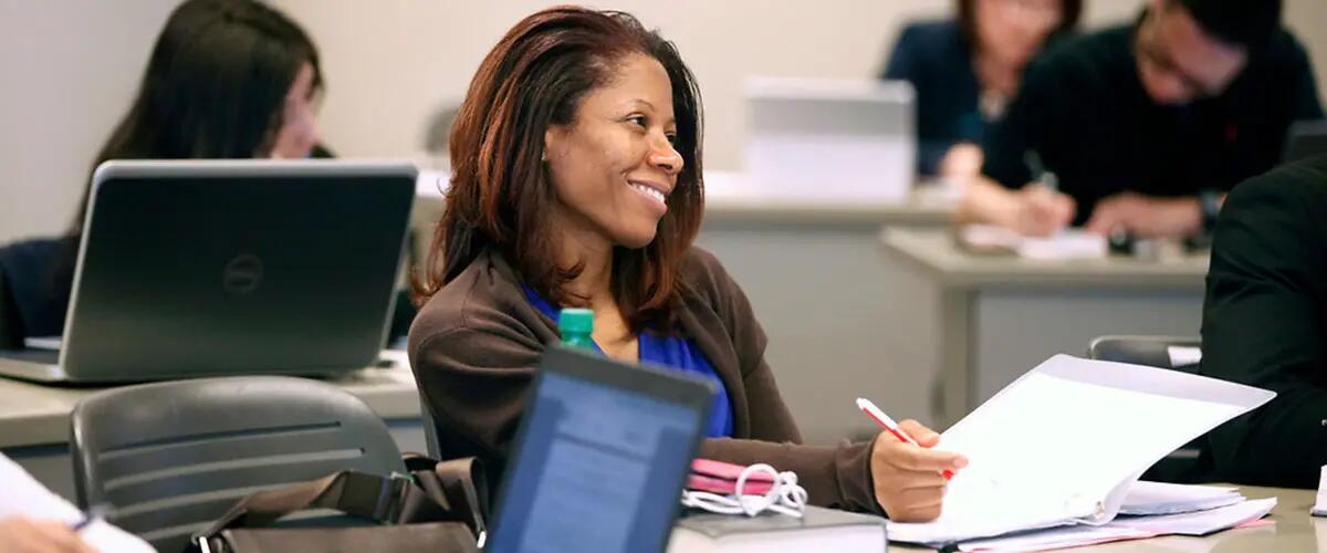 graduate student in class