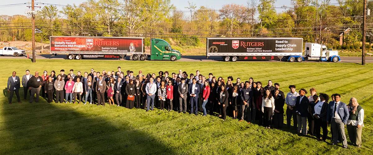 group of road to supply chain students