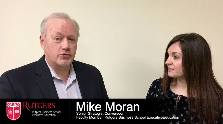 Screenshot from the video of Mike Moran speaking