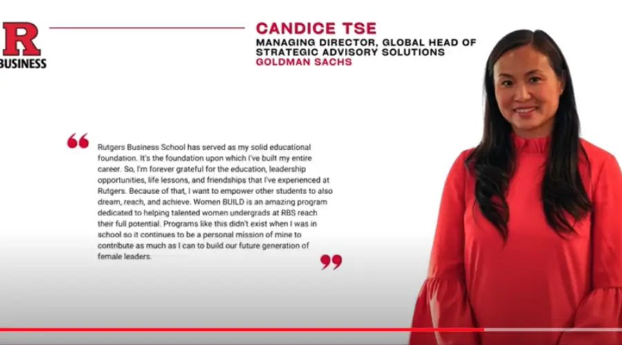 Candice Tse was honored with the Rutgers Business School Alumni Service Award.