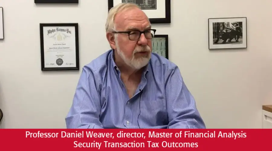 Professor Daniel G. Weaver discusses security transaction tax research